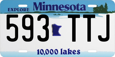 MN license plate 593TTJ