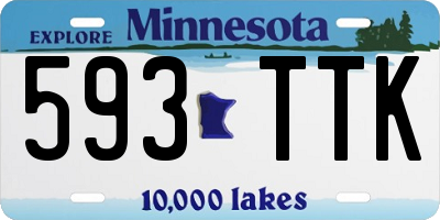 MN license plate 593TTK