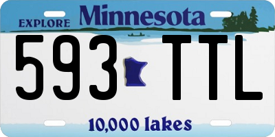 MN license plate 593TTL