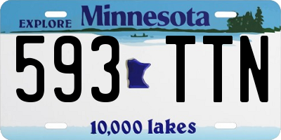 MN license plate 593TTN