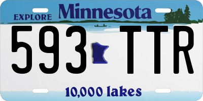 MN license plate 593TTR