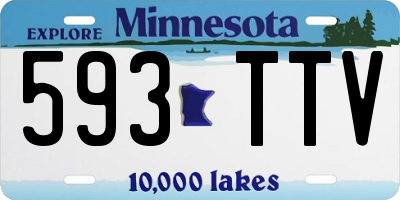 MN license plate 593TTV