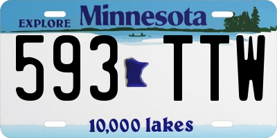 MN license plate 593TTW