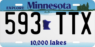MN license plate 593TTX
