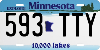 MN license plate 593TTY