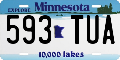 MN license plate 593TUA