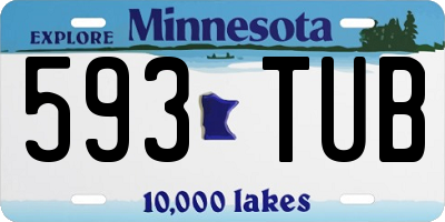 MN license plate 593TUB