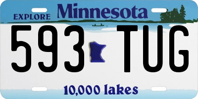 MN license plate 593TUG