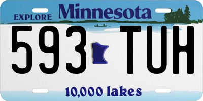 MN license plate 593TUH