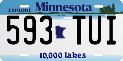 MN license plate 593TUI