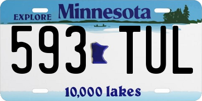 MN license plate 593TUL