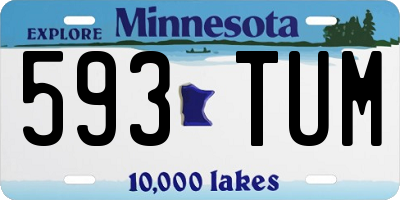 MN license plate 593TUM