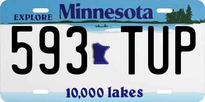 MN license plate 593TUP