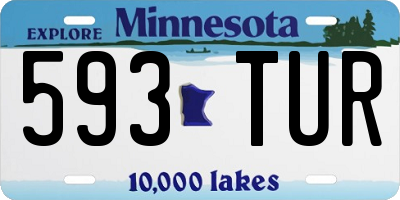 MN license plate 593TUR
