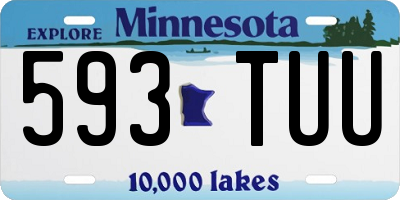 MN license plate 593TUU