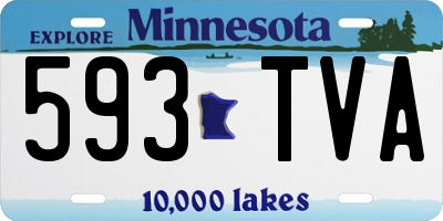 MN license plate 593TVA