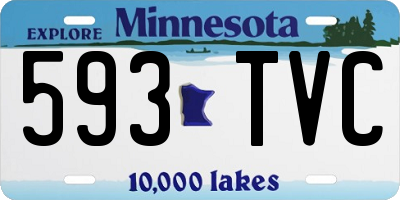 MN license plate 593TVC