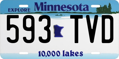MN license plate 593TVD