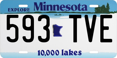 MN license plate 593TVE