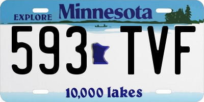 MN license plate 593TVF