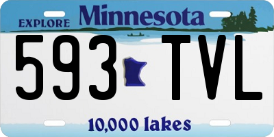 MN license plate 593TVL
