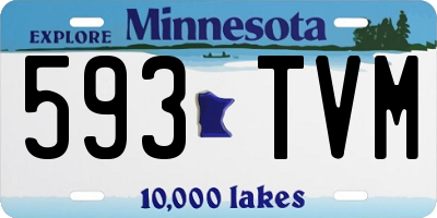 MN license plate 593TVM