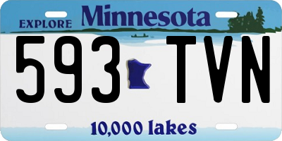 MN license plate 593TVN