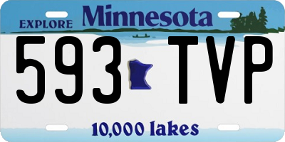 MN license plate 593TVP