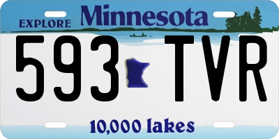 MN license plate 593TVR
