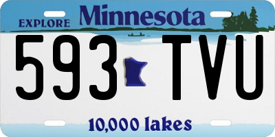MN license plate 593TVU