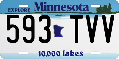 MN license plate 593TVV
