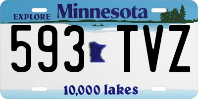 MN license plate 593TVZ