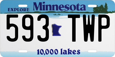 MN license plate 593TWP