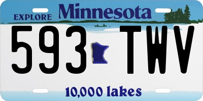 MN license plate 593TWV