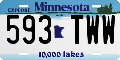 MN license plate 593TWW