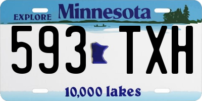 MN license plate 593TXH