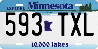MN license plate 593TXL