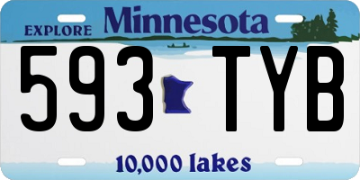 MN license plate 593TYB