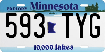 MN license plate 593TYG