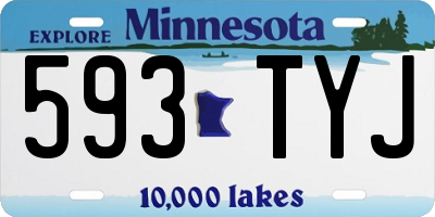 MN license plate 593TYJ