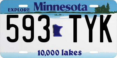MN license plate 593TYK