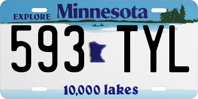 MN license plate 593TYL