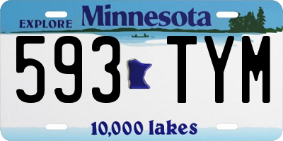 MN license plate 593TYM