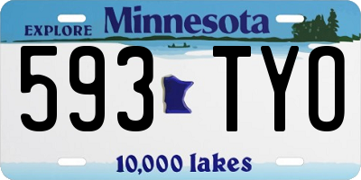 MN license plate 593TYO