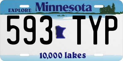 MN license plate 593TYP