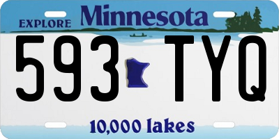 MN license plate 593TYQ