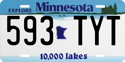 MN license plate 593TYT