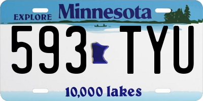 MN license plate 593TYU