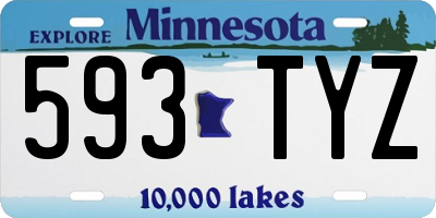MN license plate 593TYZ