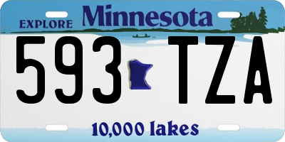 MN license plate 593TZA